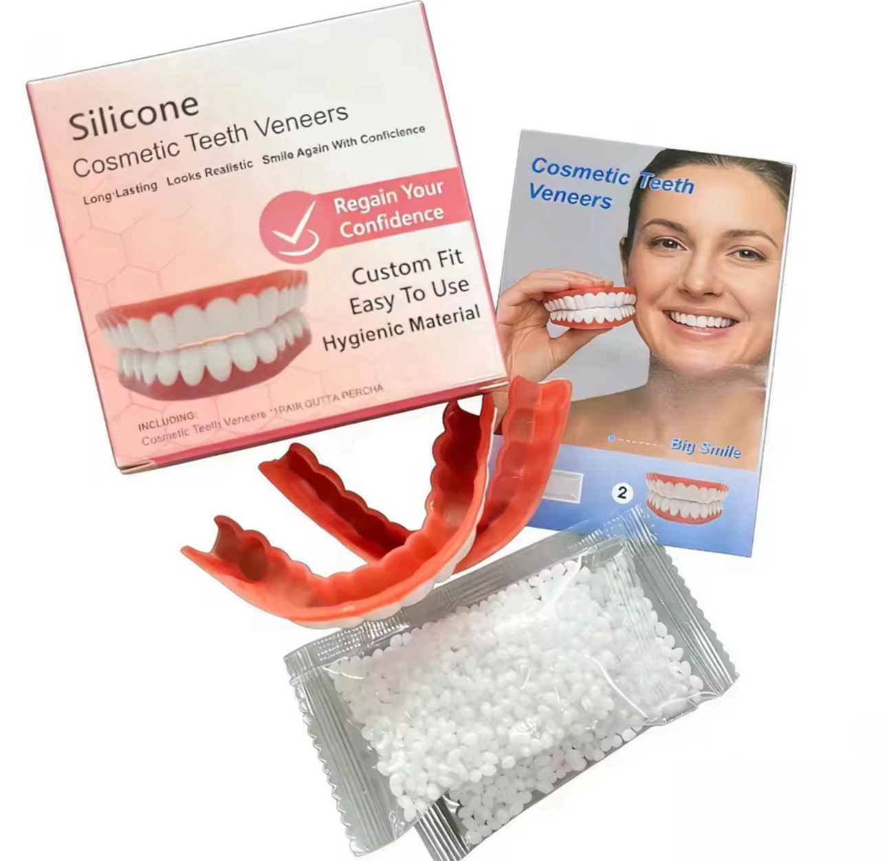 Instant Smile Veneers Fake Teeth Cosmetic Denture Snap On