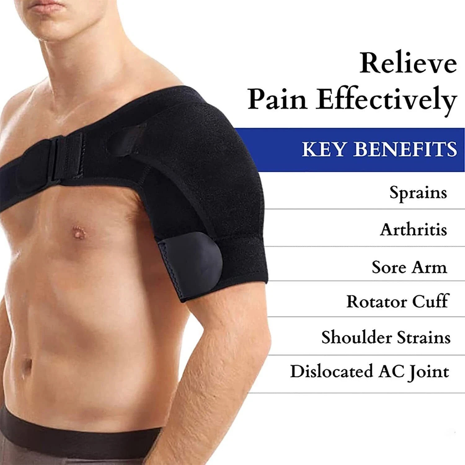 Shoulder Brace Support Compression Sleeve Torn Rotator Cuff Relief Joint AC Pain