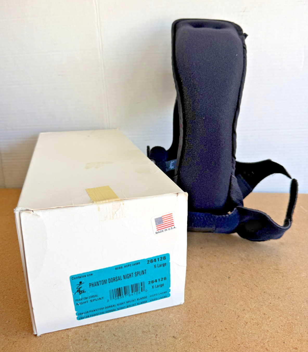 Med Spec Phantom Dorsal Night Splint, Black Sz XL