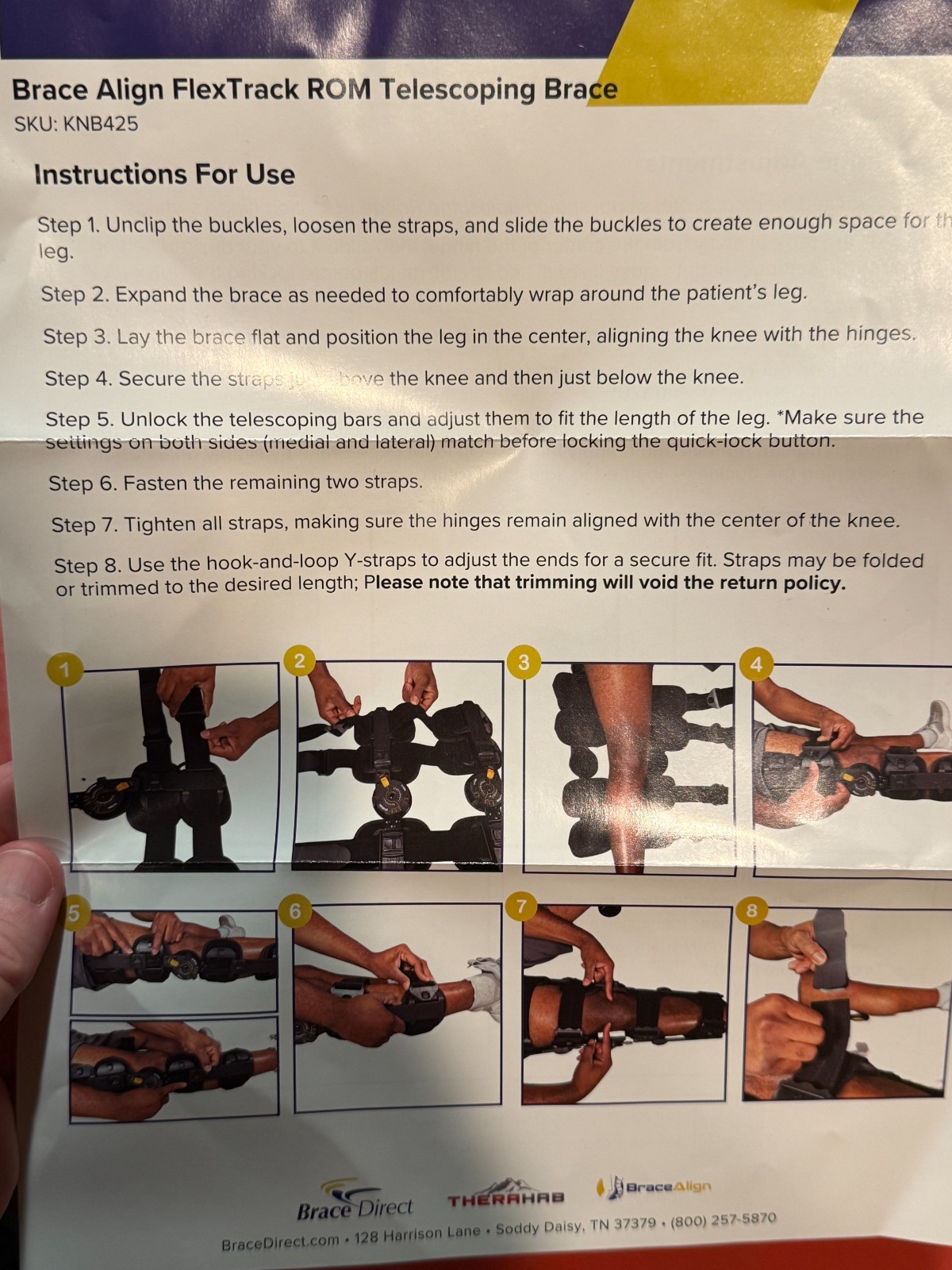 Brace Align FlexTrack ROM Telescoping Hinged Knee Brace – Adjustable Support NEW