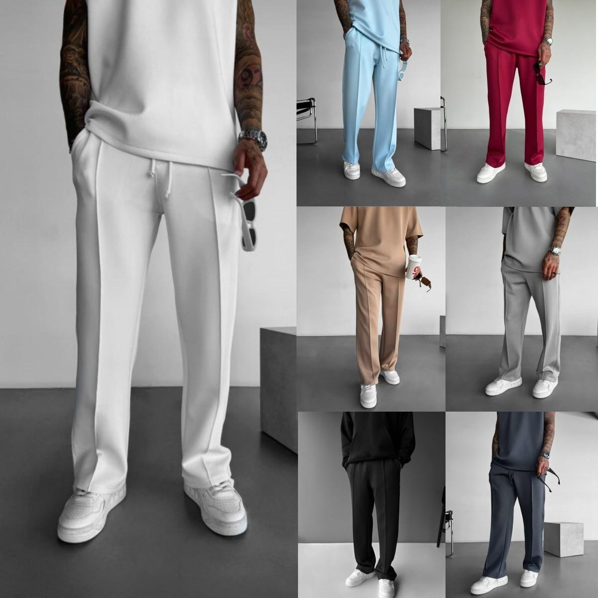 Pantalones Deportivos Largos Para Hombres Chándal De Correr Culturismo Moda Gym