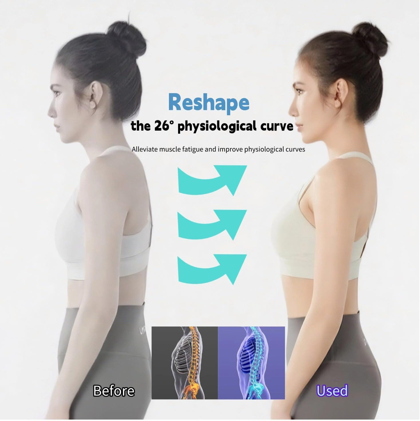 Back Stretcher for Lower Back Pain Relief, Adjustable Lumbar Traction Device, Sp