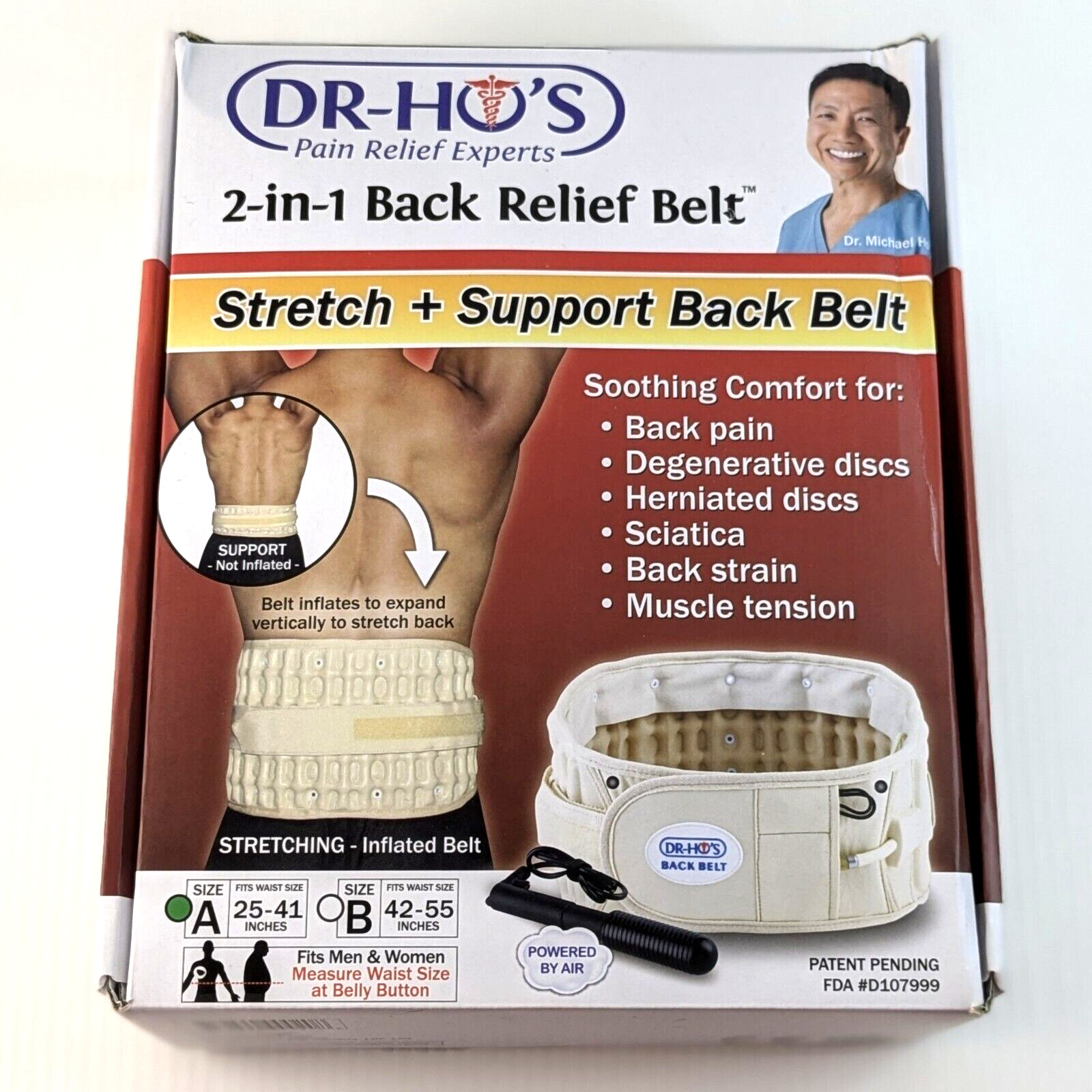 Dr. Ho’s 2-in-1 Back Decompression Belt- Size A Lower Back Pain and Stiffness US