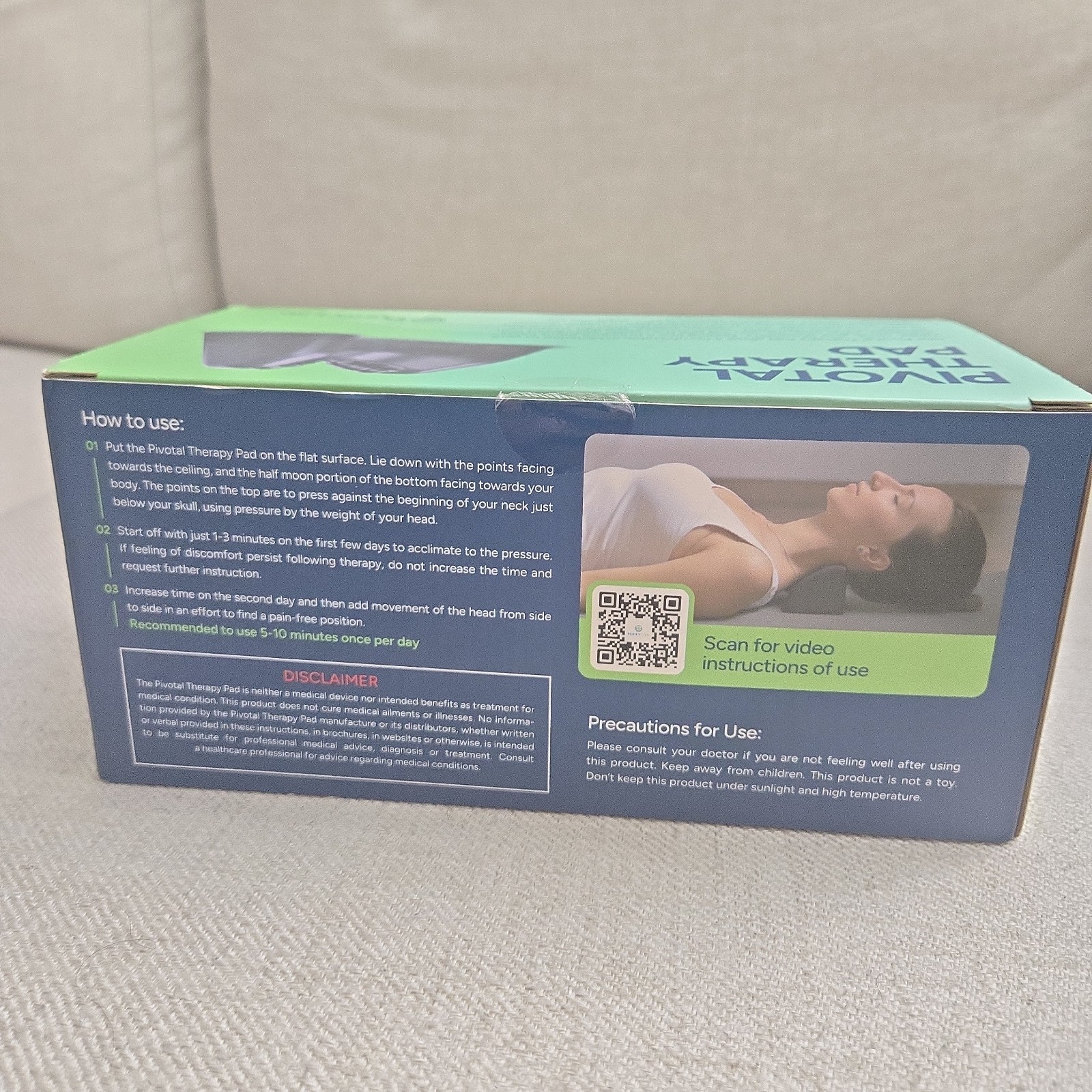 Purify Life Pivotal Therapy Pad Occipital Release Neck Traction Tool New