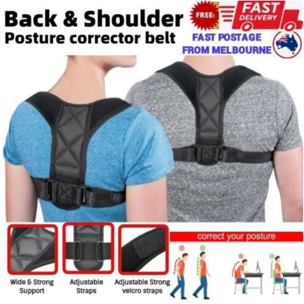 Men Women Posture Corrector Back Support Shoulder Straight Adjustable Belt Brace