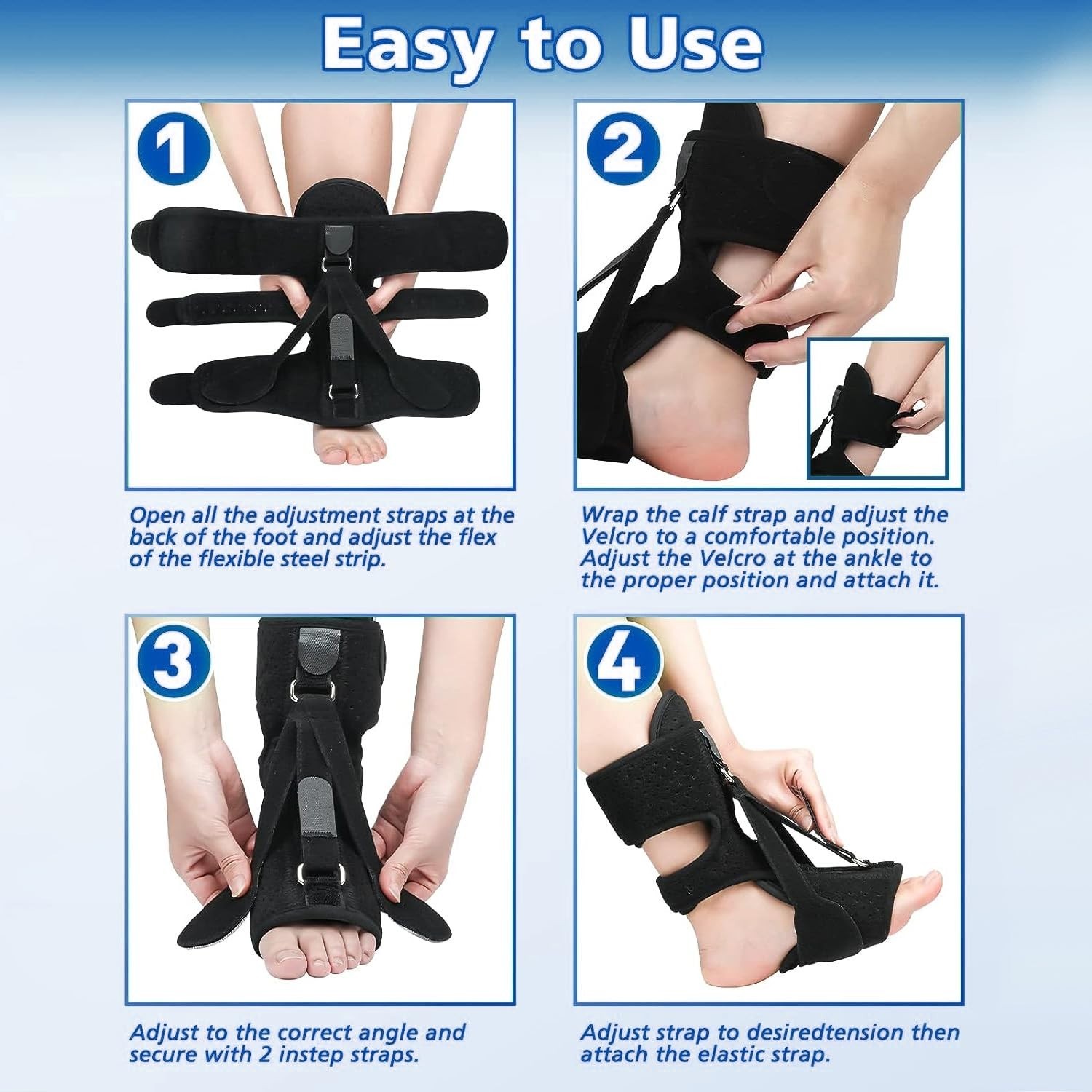 Plantar Fasciitis Night Splint and Brace, Upgraded Planters Facetious Relief