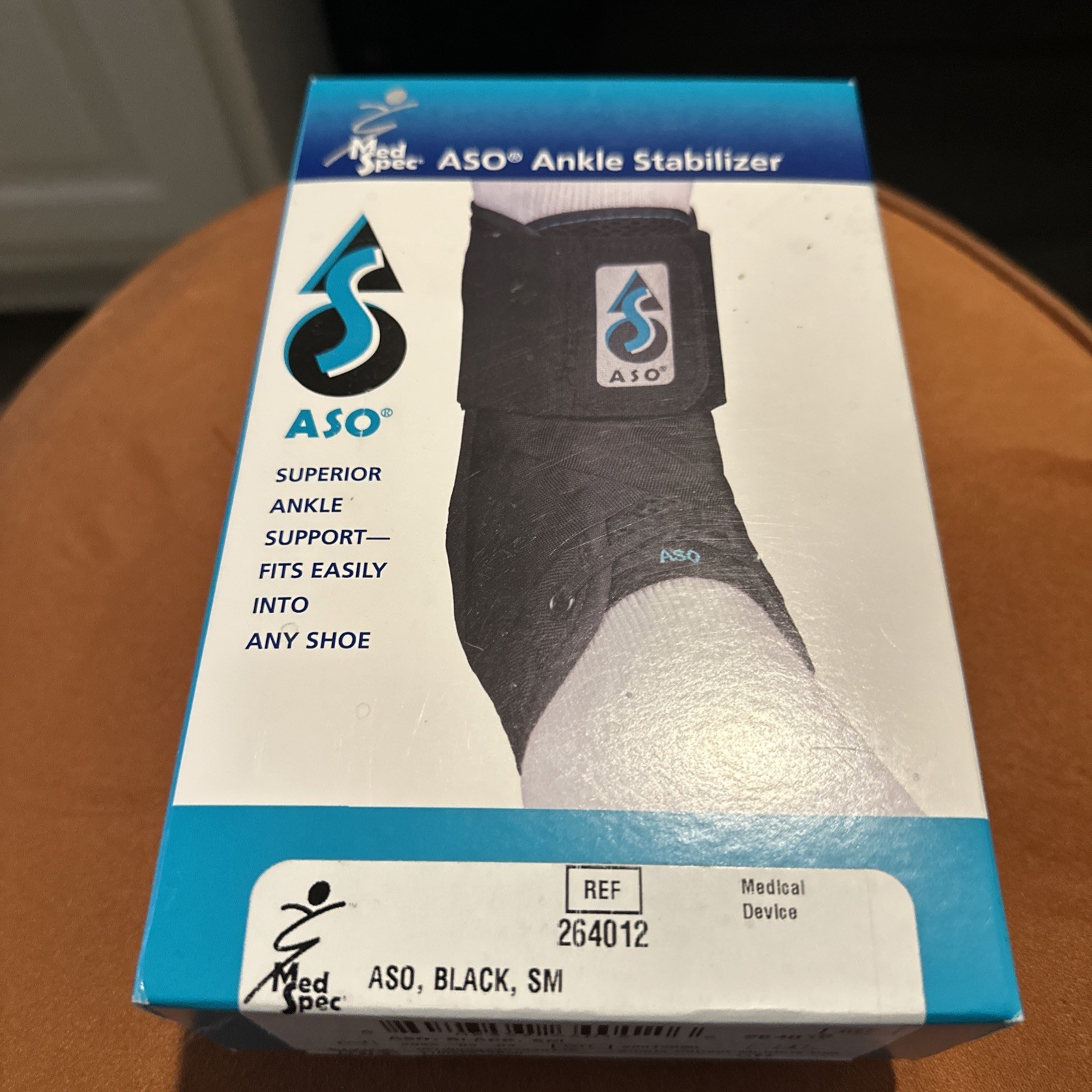 Med Spec ASO Ankle Stabilizer (Small, Black) – Ankle Brace for Sprained Ankle
