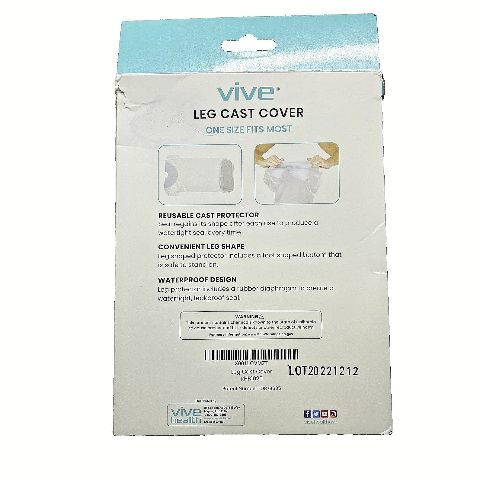 VIVE Leg Cast Cover Waterproof