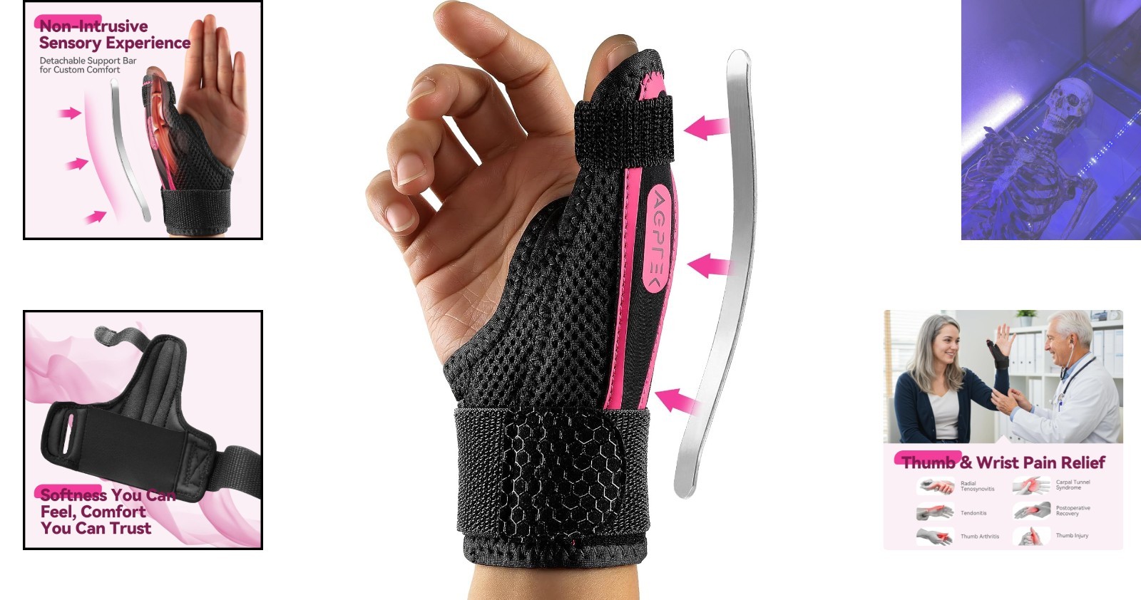 Ergonomic Thumb Support Brace for Arthritis & Tendonitis – Adjustable & Durable