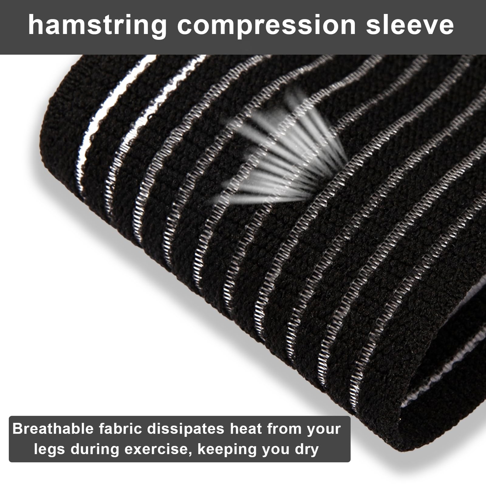 2 Pcs Hamstring Thigh Compression Wraps Adjustable Thigh Compression Support