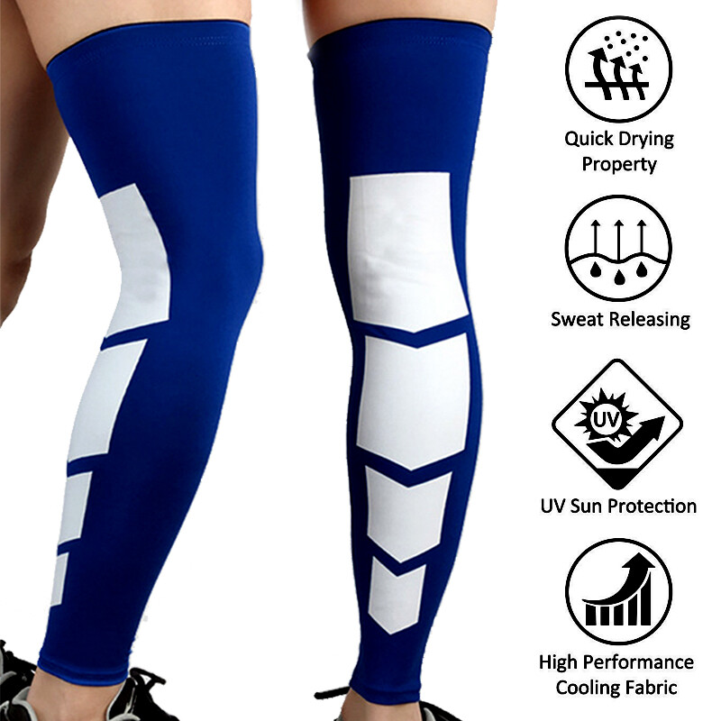 Full Leg Knee Support Compression Sleeve Brace Running Pain Relief Men Women US