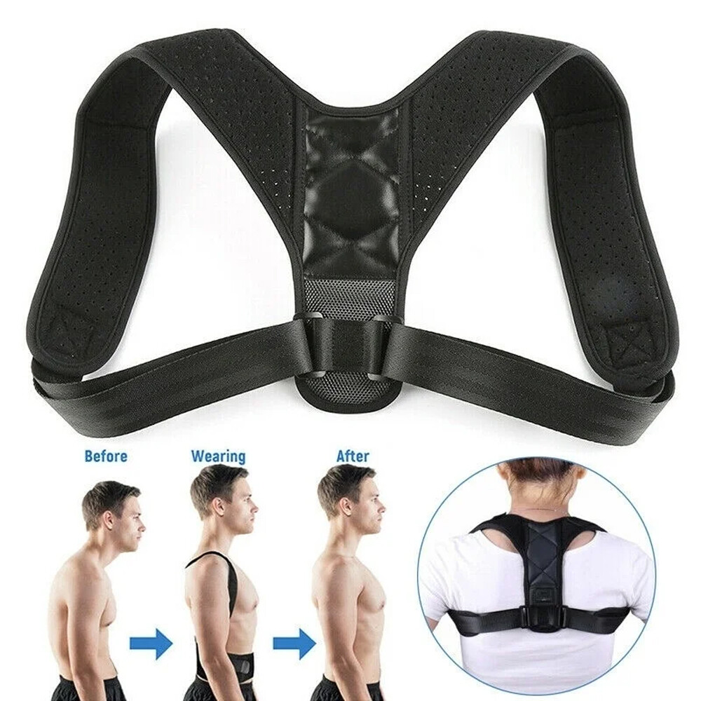 Corrector de postura soporte de espalda para hombres y mujeres 35″-44″ ajustable