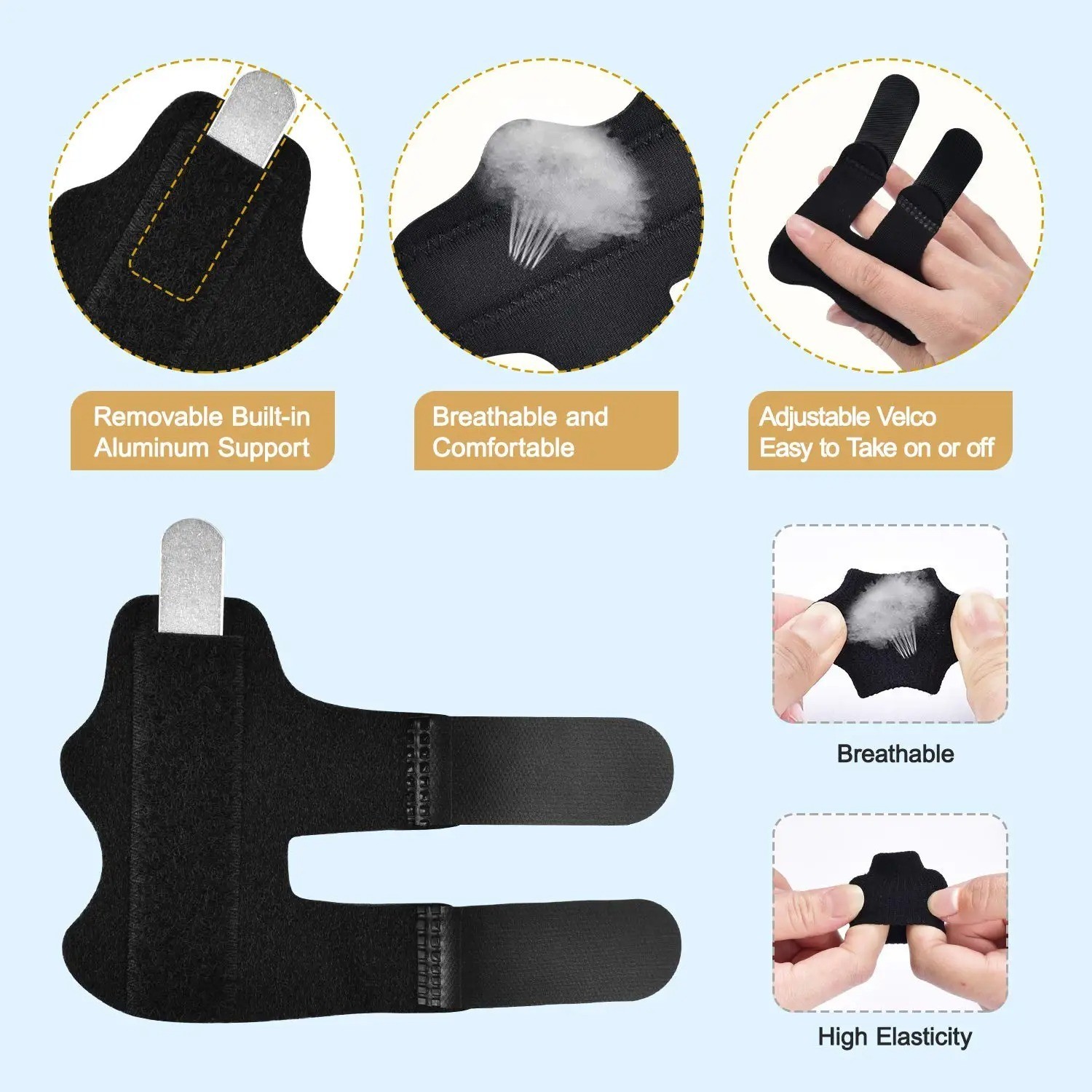 Trigger Finger Brace Splint Support Protector Corrector Adjustable Straightener