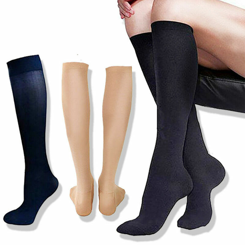 (3 Pairs) Copper Compression Socks Mens Womens 30-40mmHg Graduated Support S-XL