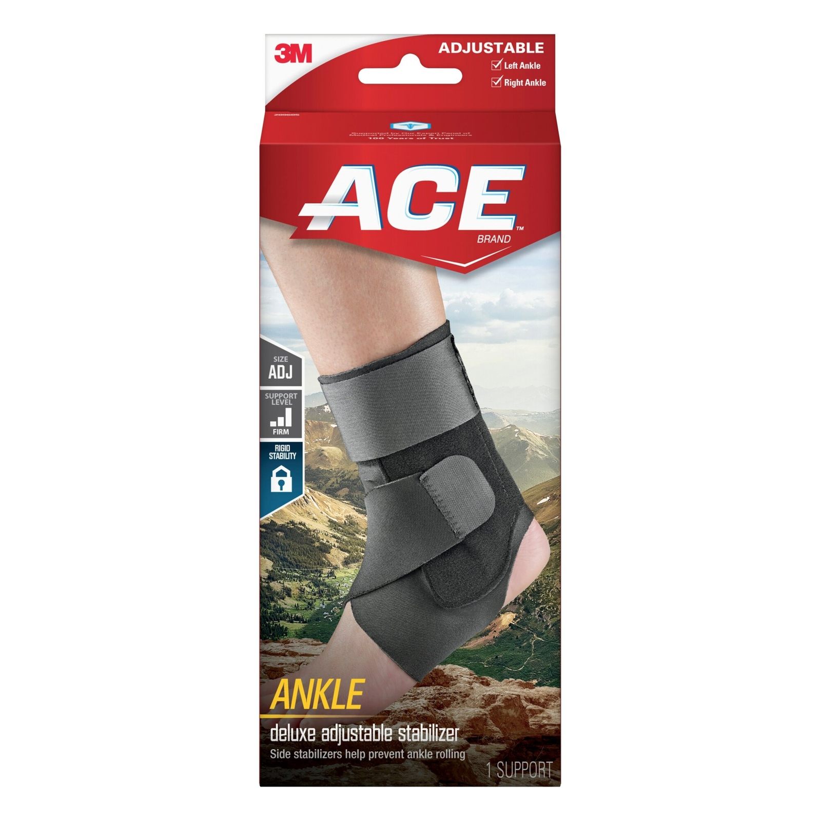 ACE Ankle Brace w/Stabilizer 209605, Adjustable