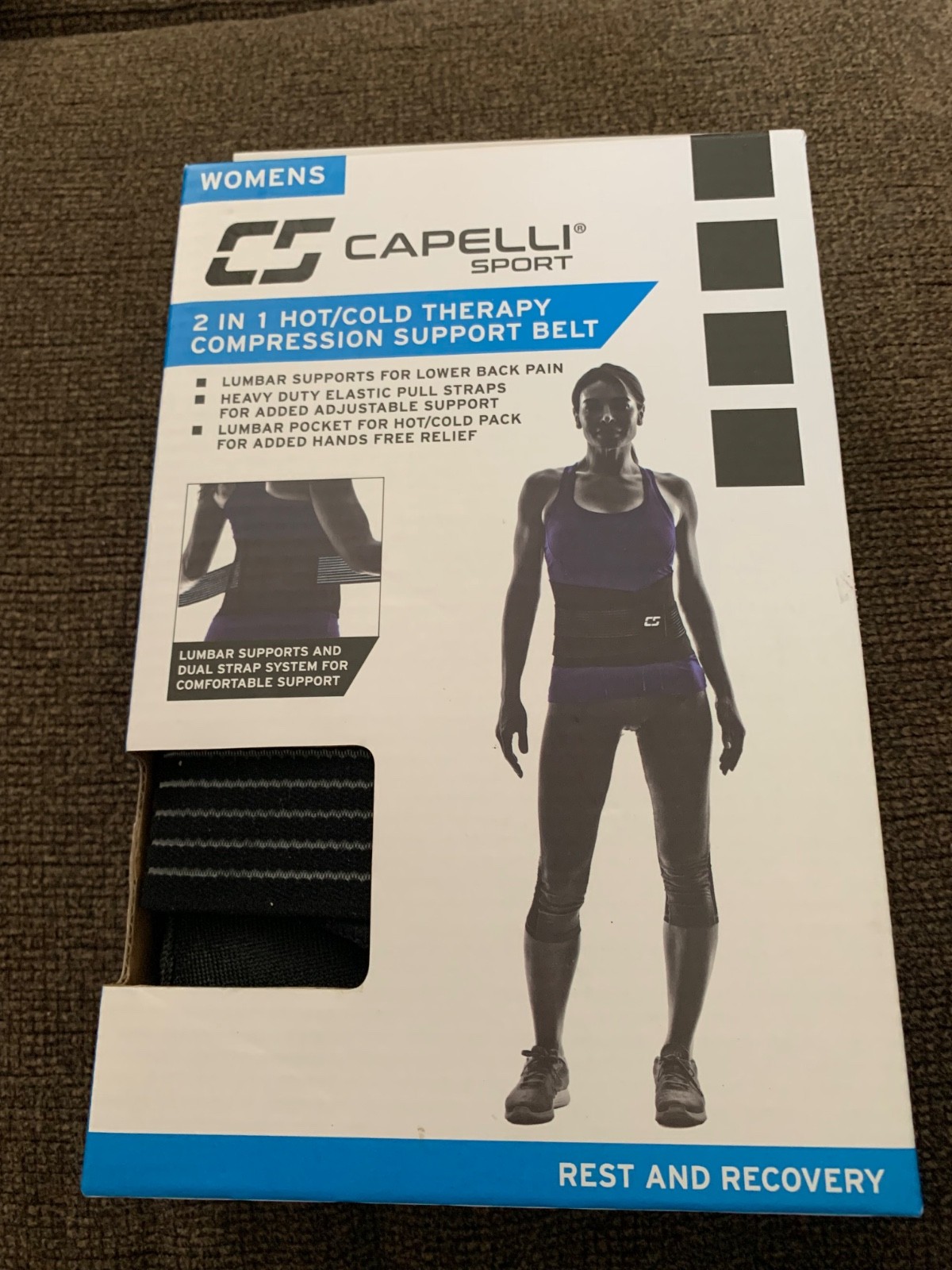 Lower Back Lumbar Support Belt Brace Rapid Relief With Hot and Cold Therapy