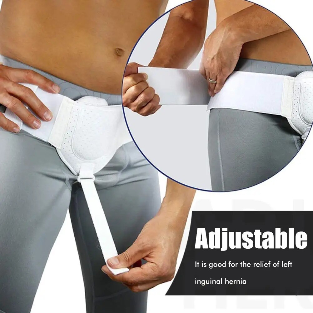 Hernia Belt Groin Support Adjustable Waist Strap with Removable Compression Pad