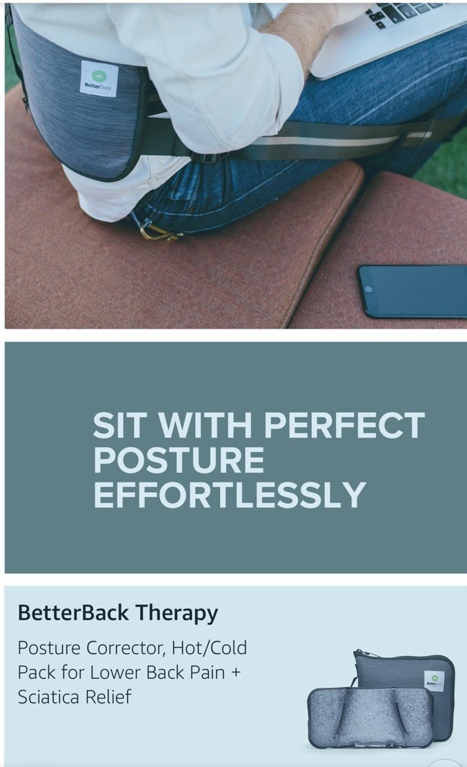 Better Back Plus Therapy Lower Back Pain Relief Up To 55” Perfect Posture. New
