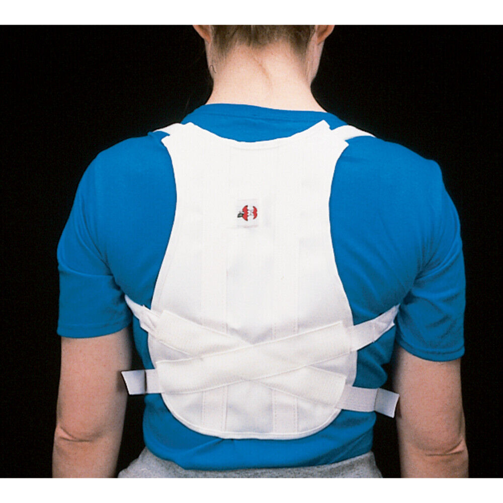 MIL Posture Corrector, One Size Fits Most, White Cotton Canvas