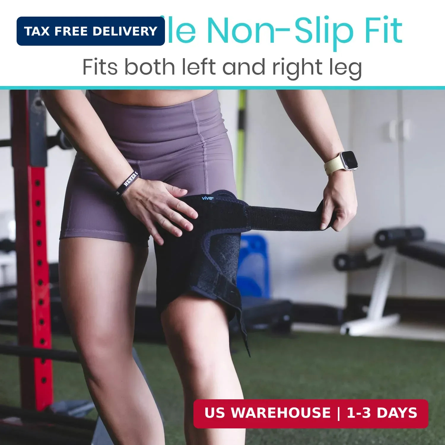 Thigh & Hamstring Compression Sleeve Brace for Men & Women (2 Pack) | Pain Relie