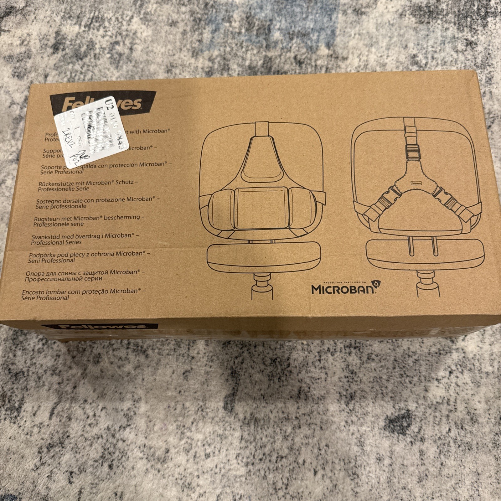 Fellowes CRC 80376 Professional Series Back Support with Microban® Protection
