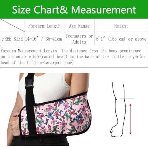 Arm Sling for Broken Arm Torn Rotator Cuff Shoulder Elbow Wrist injury Printed