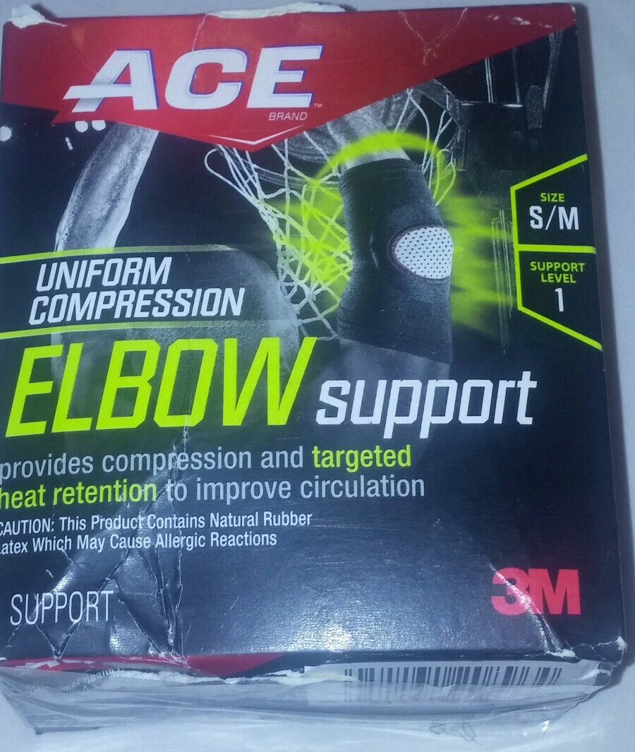 Sports Uniform Compression Elbow Support Black S/M