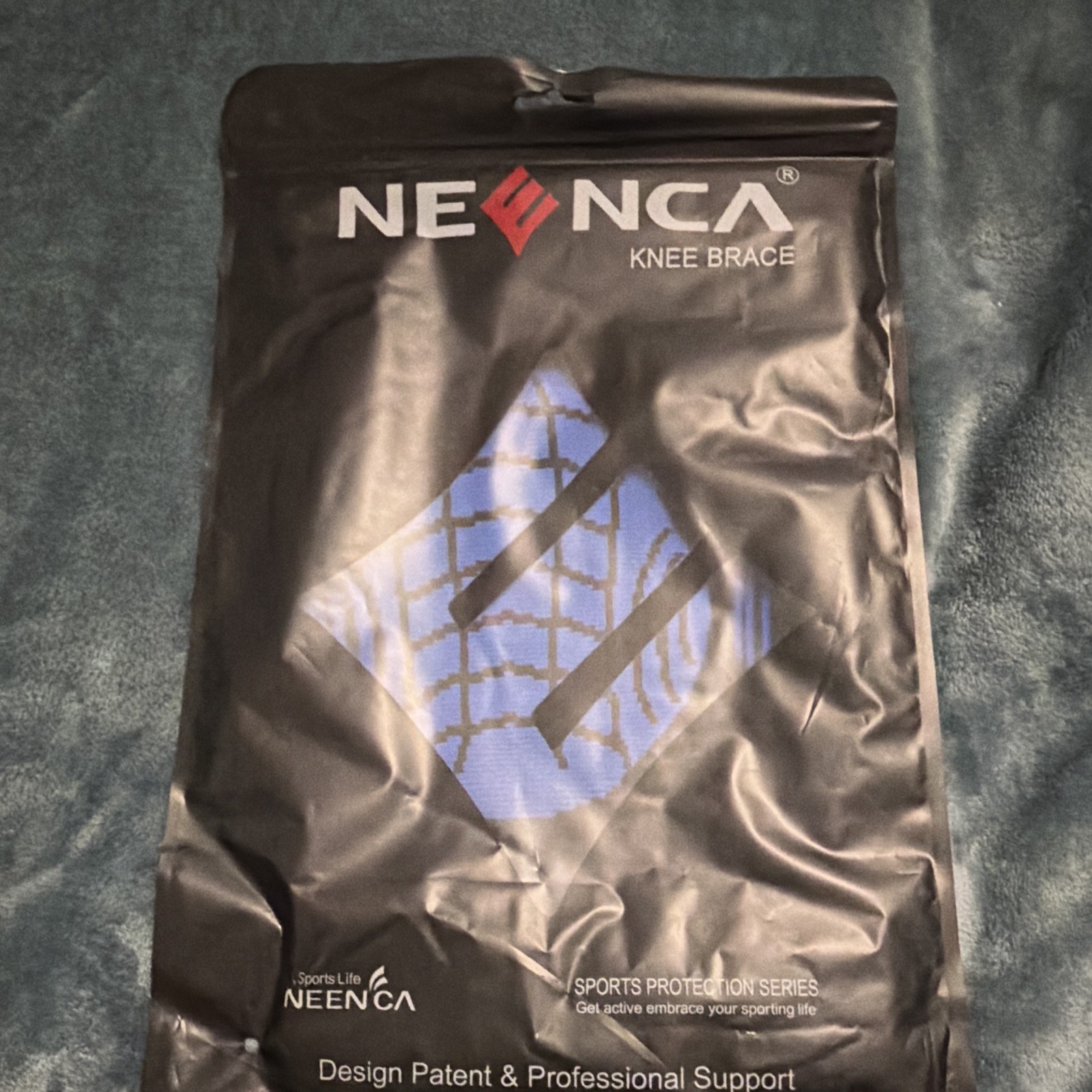 NEENCA Knee Brace Compression Support Sleeve Black/Blue XXL Model HP060