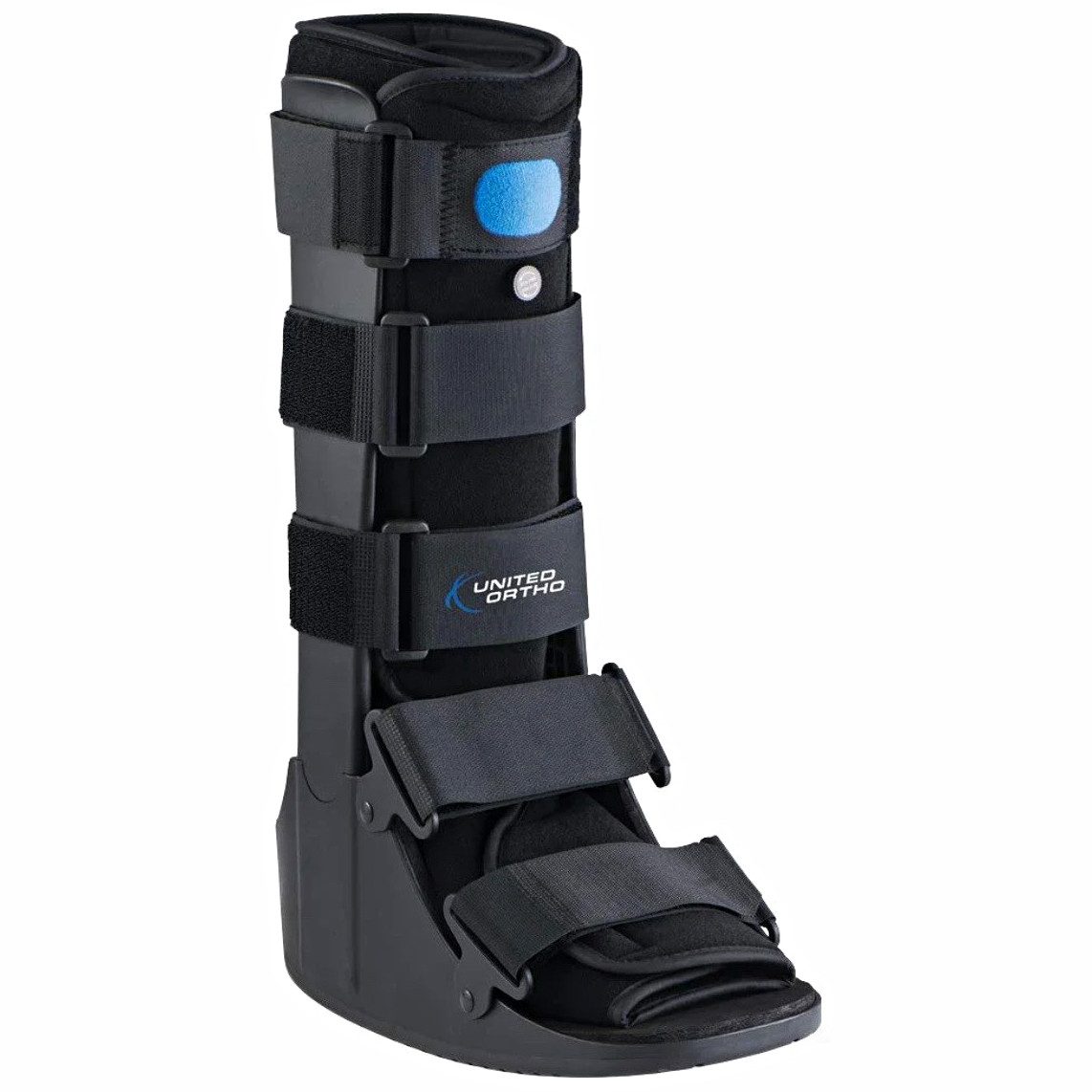 United Ortho Air Cam Walker Fracture Boot Black Size L Adjustable Immobilization