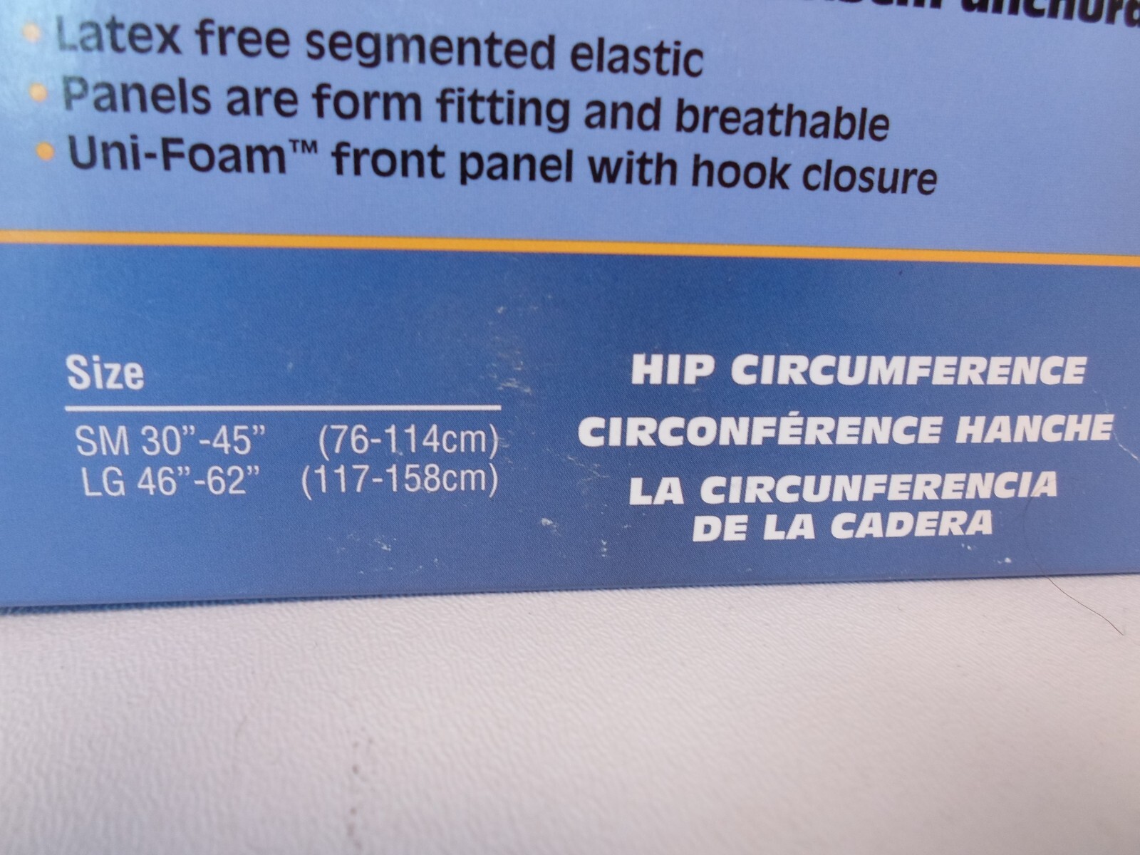 Scott Abdominal Binder 12″ width Form fitting Small Hip Circumference 30″ – 45″