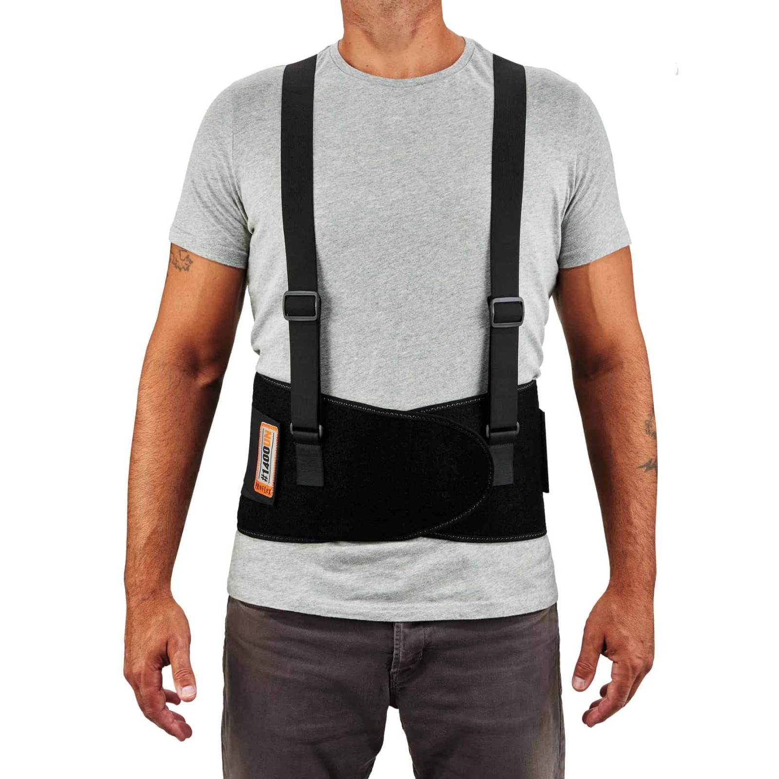 Universal Back Support Belt, 8.75″ Spandex, Fits Waist 28″-46″, Black, Comfort &