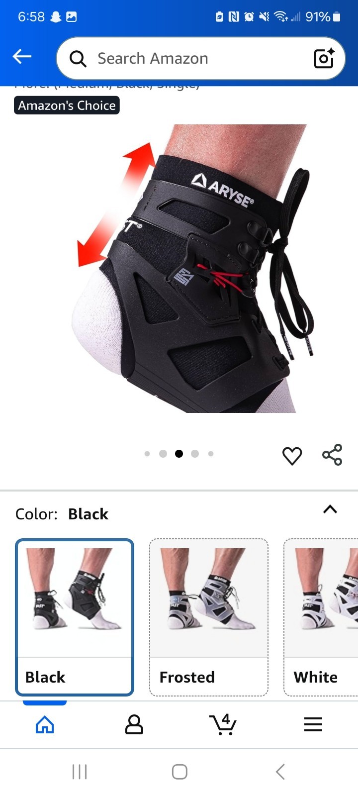 IFAST Ankle Stabilizer Brace Superior Ankle Support for Men and Women XL