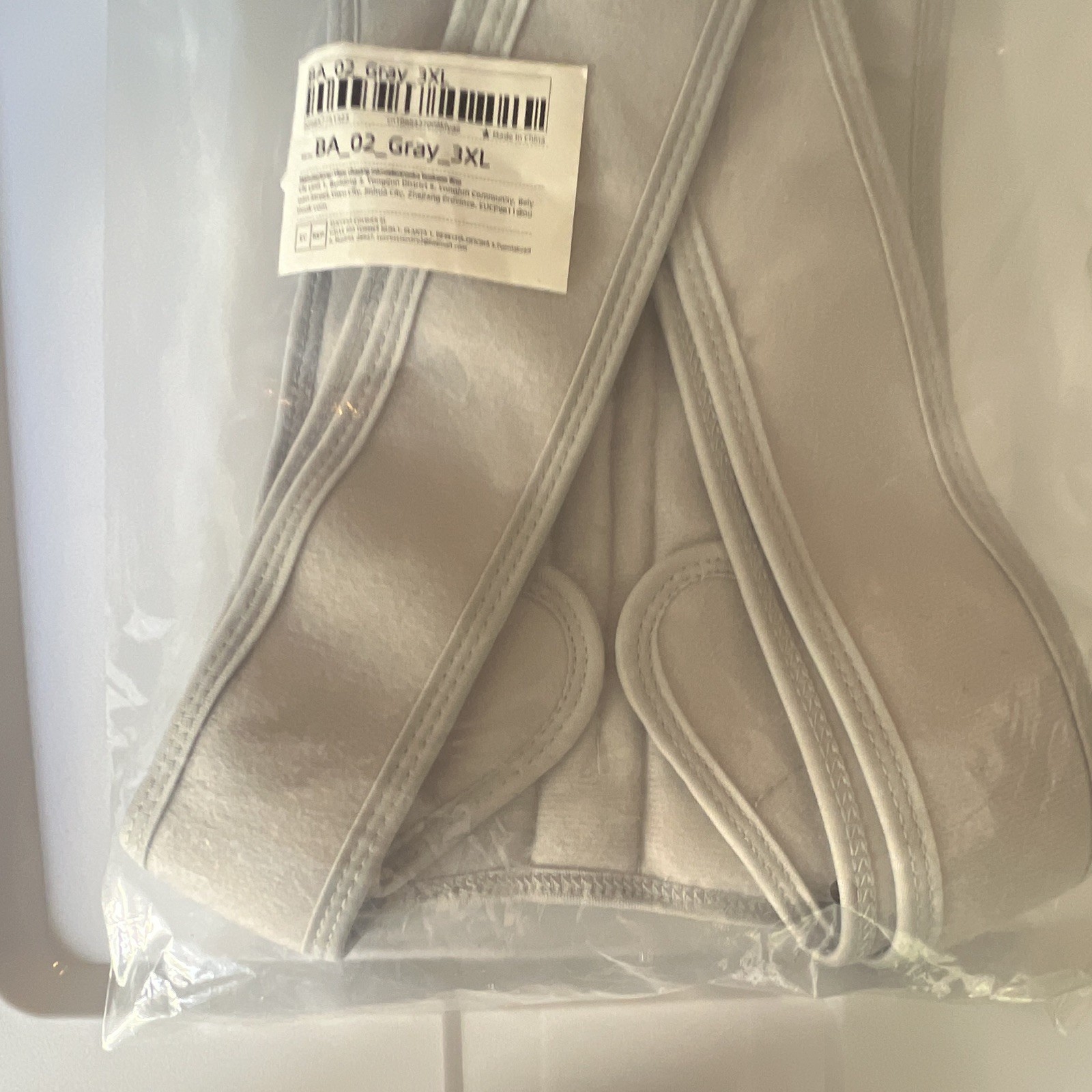 Gray Mesh Posture Corrector Back & Shoulder Support Adjustable 3XL BA_02