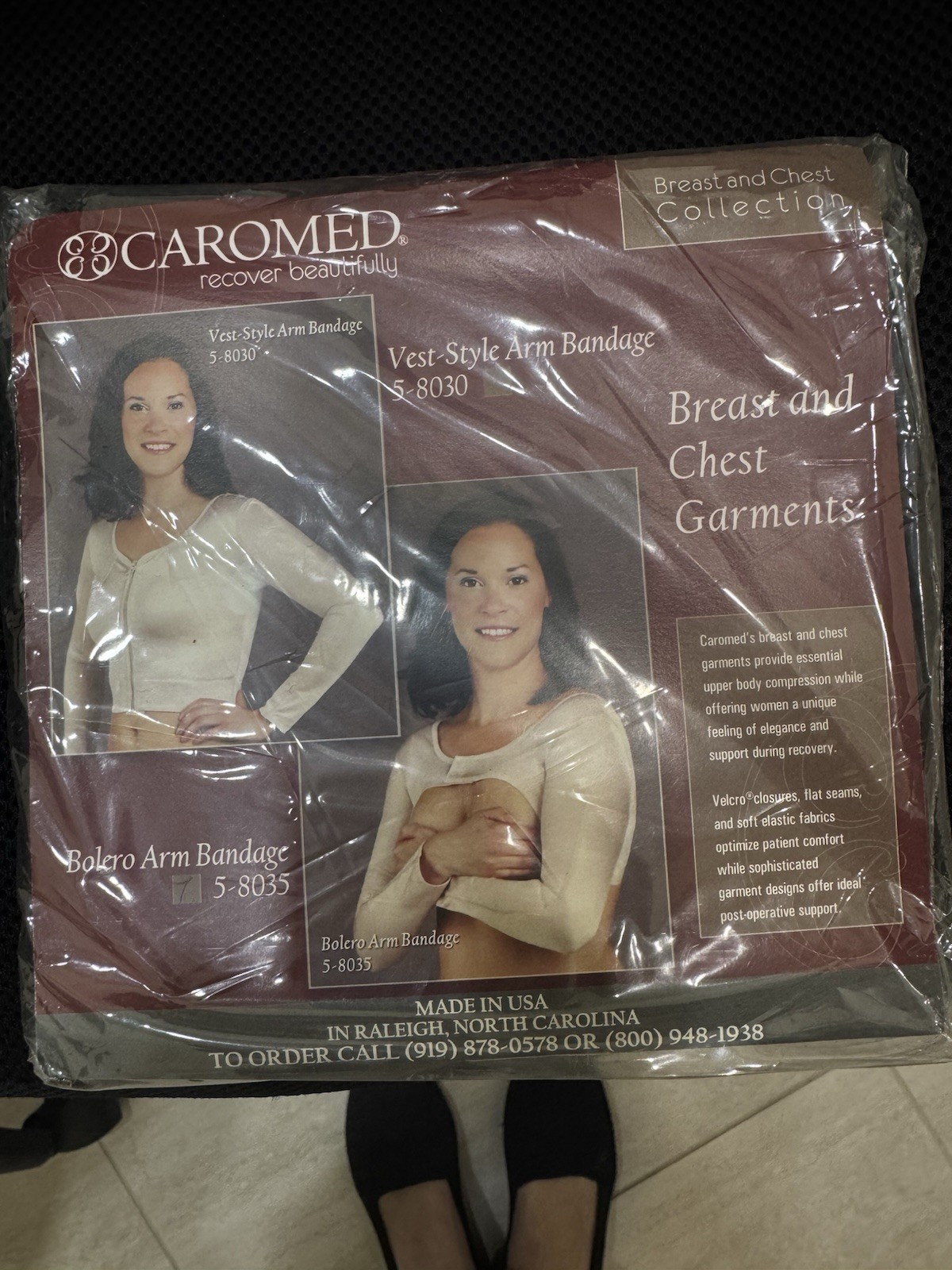 Caromed PostSurgical Compression Vest Style Arm Bandage Bolero Garment 8035B XXL