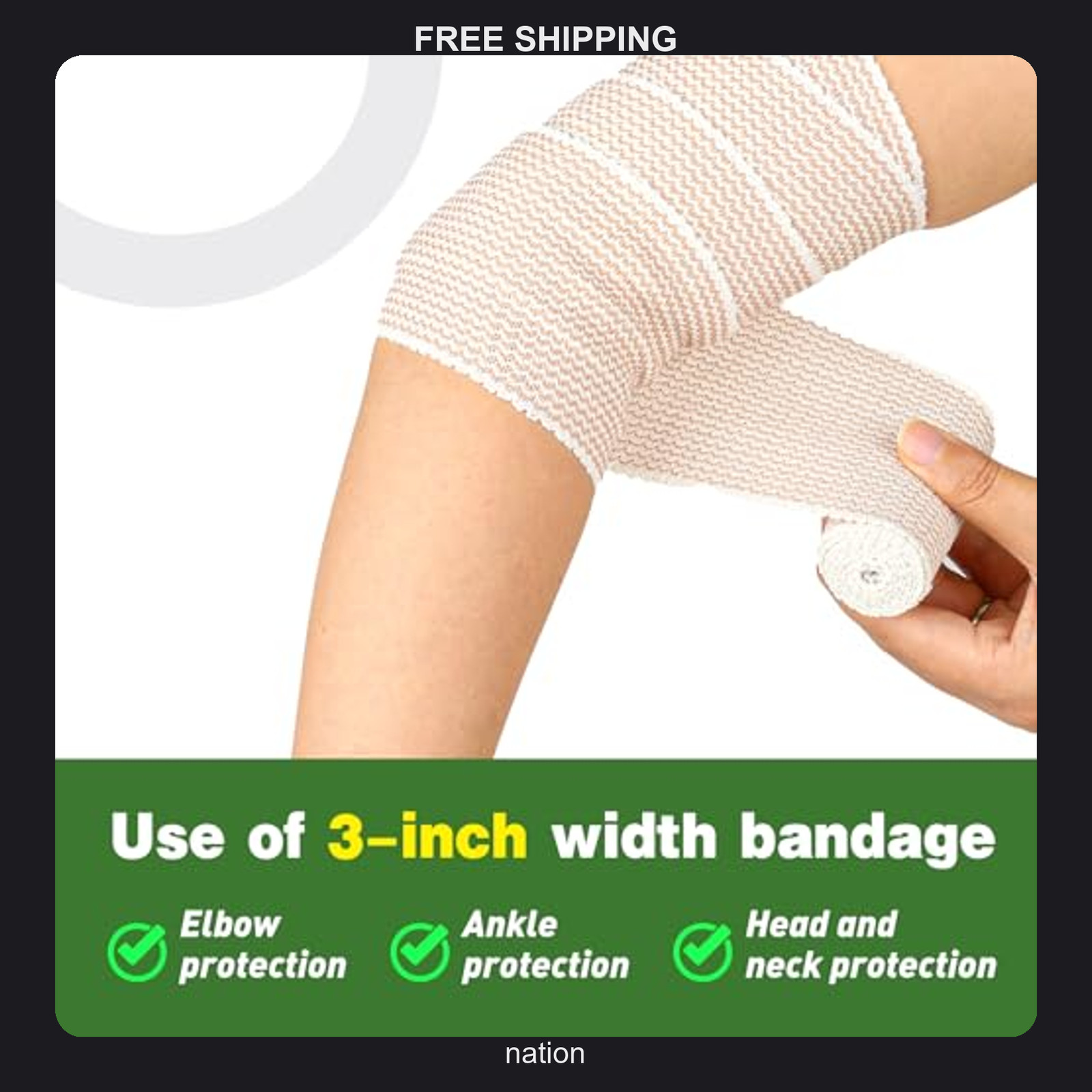 10 Pack Elastic Bandages 3 Inch Support for Legs and Joints