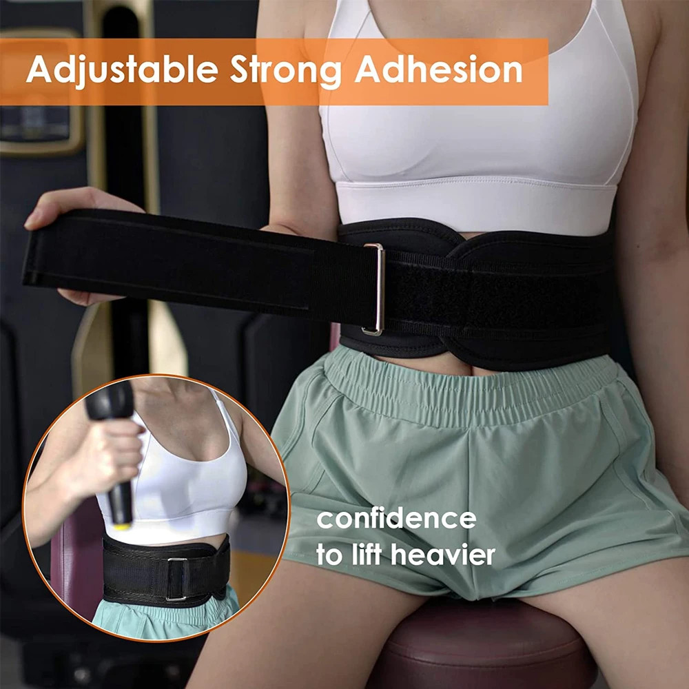Adjustable Lumbar Support Lower Waist Back Belt Brace Pain Relief Women Men Gym