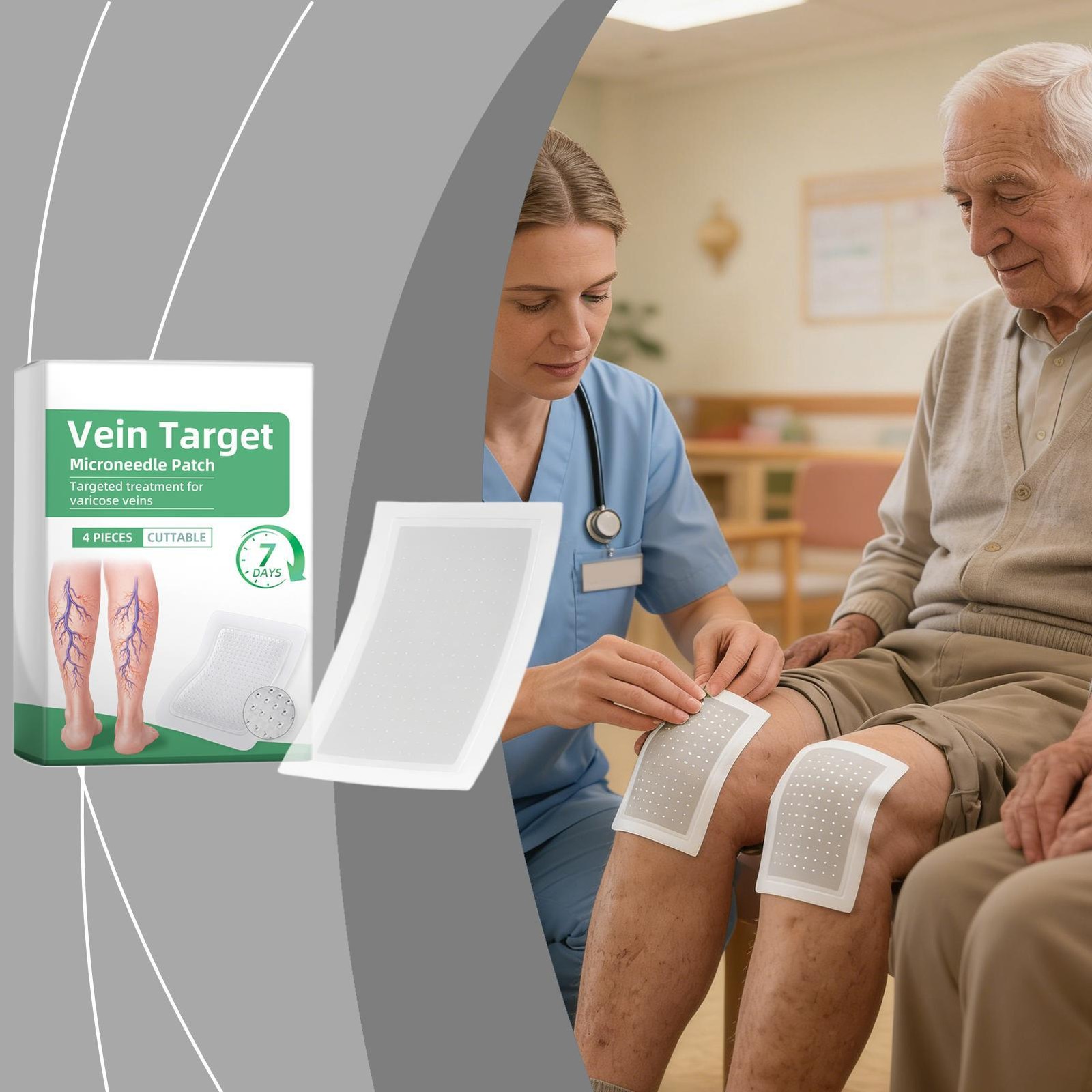 2026 Vein Target Microneedle Patch Natural Ingredients Leg Care Patch New