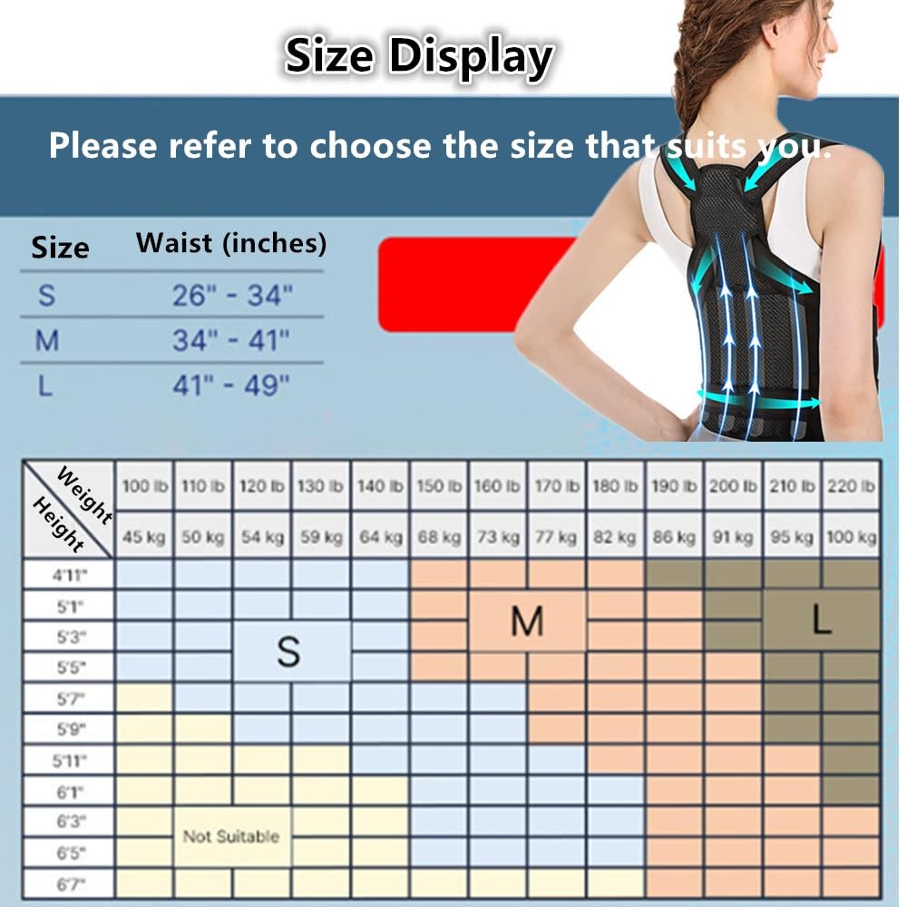 LAROTSUBA Back Brace for Women and Men,Shoulder Small, Black