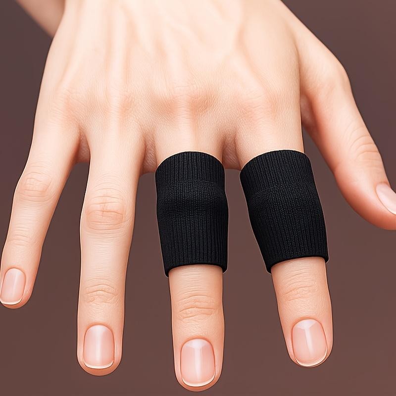10pcs Elastic Finger Sleeves Compression Breathable Support for Basketball Sport