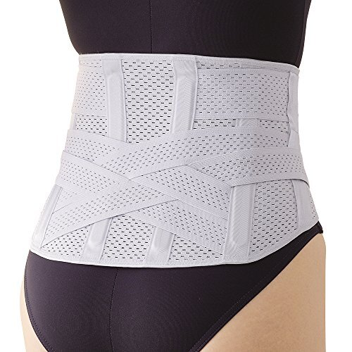 Adjustable DOUBLE Lumbar Support LOWER BACK Belt Size M-L Brace Pain Relief NEW