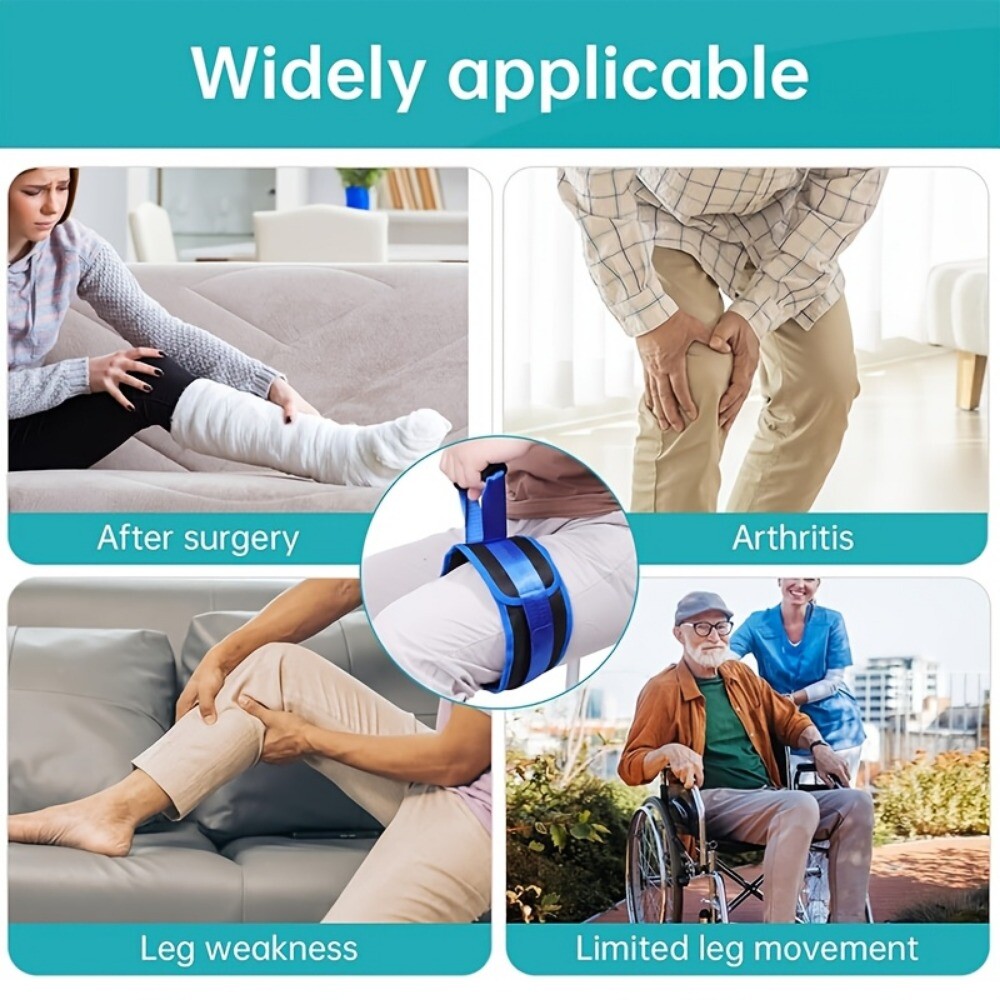 Adjustable Leg Lifter Strap Transfer Belt for Knee Recovery Mobility Assistance