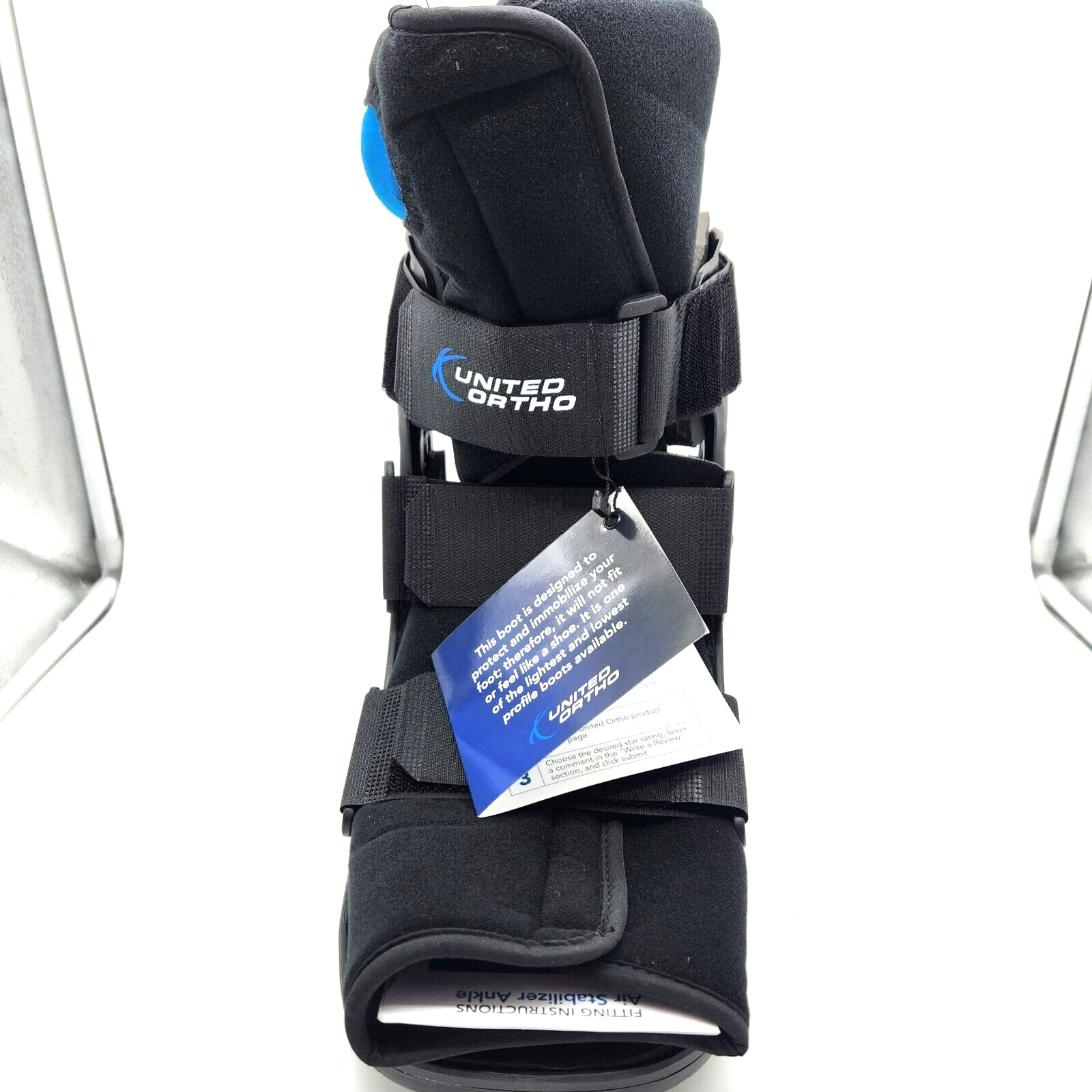 United Ortho Short Air Cam Walker Fracture Boot X-LARGE Foot Ankle Black