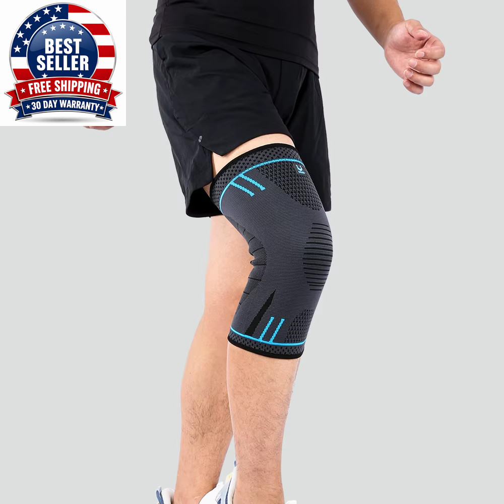1 Piece of Compression Knee Support Sleeve, Elastic, Breathable, anti Slip Knee