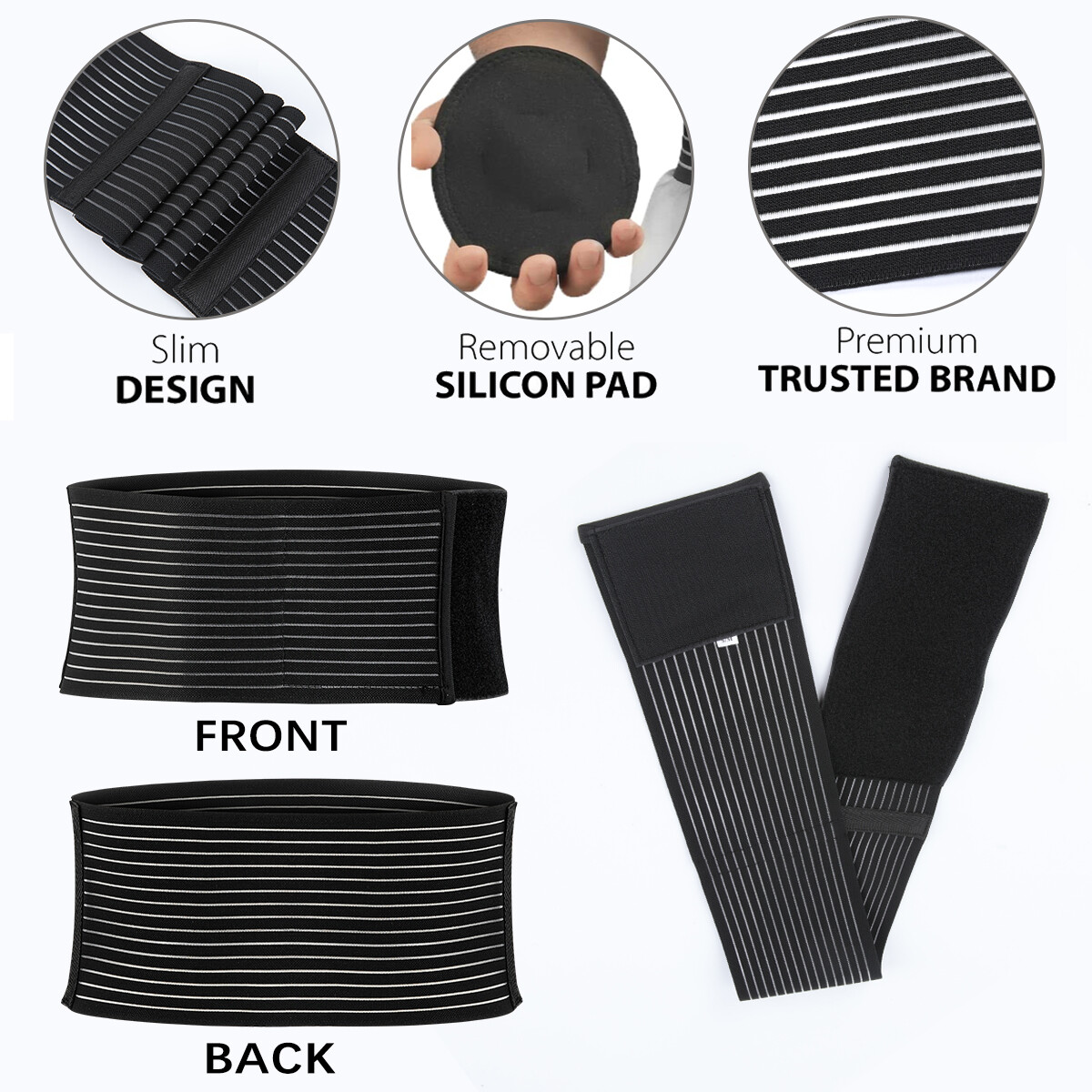 Navel Hernia Waist Belt for Men & Women Abdominal Low Back Brace Support Binder