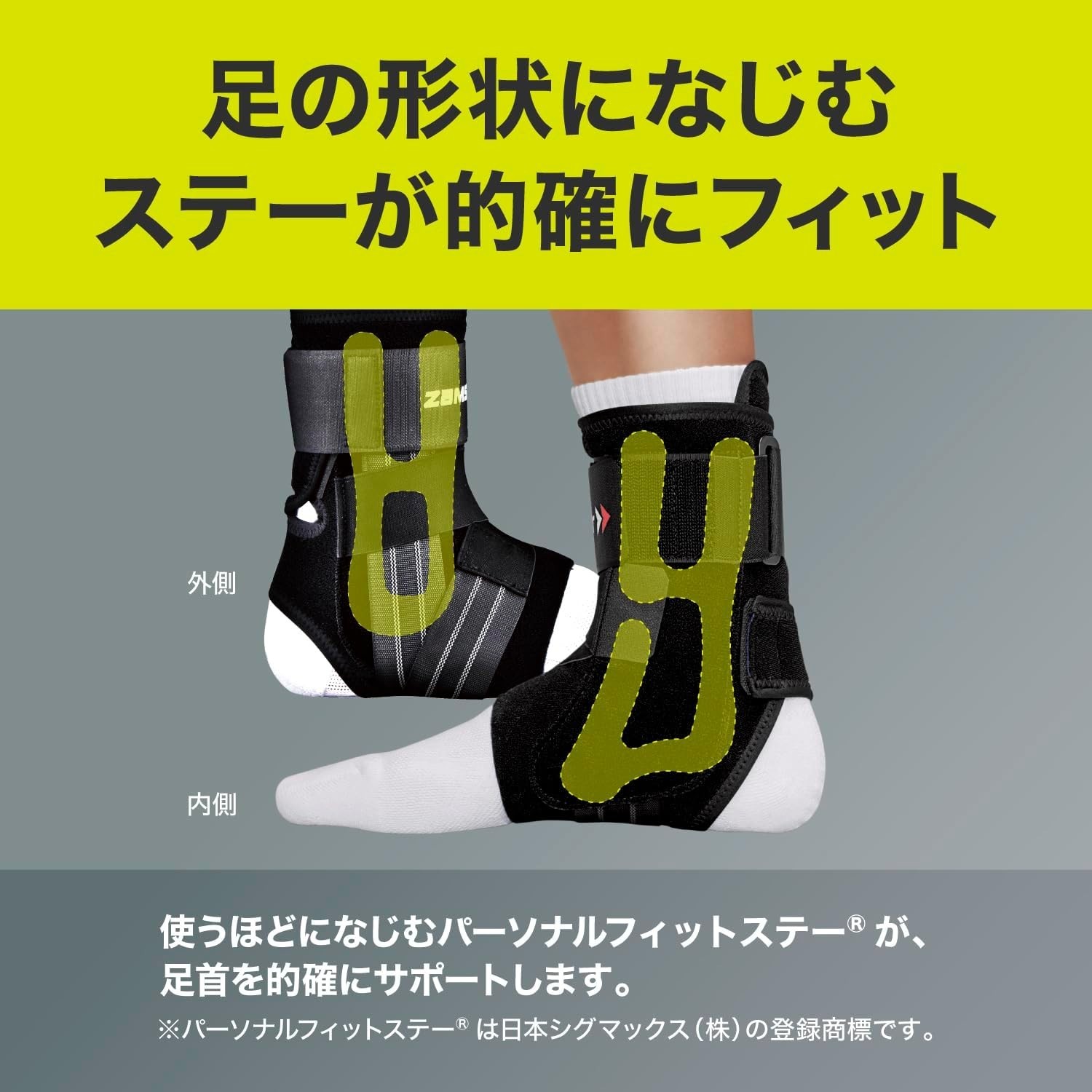 ZAMST Ankle Supporter A1 Ankle MSize Right Foot Black 370802 Japan
