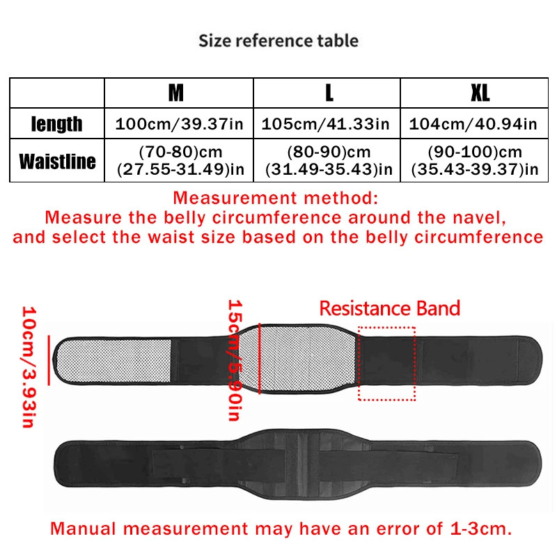 Adjustable Magnets Self-Heating Magnetic Therapy Back And Waist Support Belt