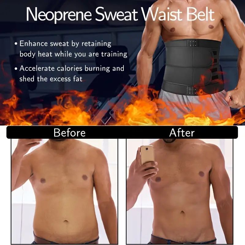 Women Trimmer Belt Waist Trainer Sweat Shaper Stomach Fat Burner Weight Loss
