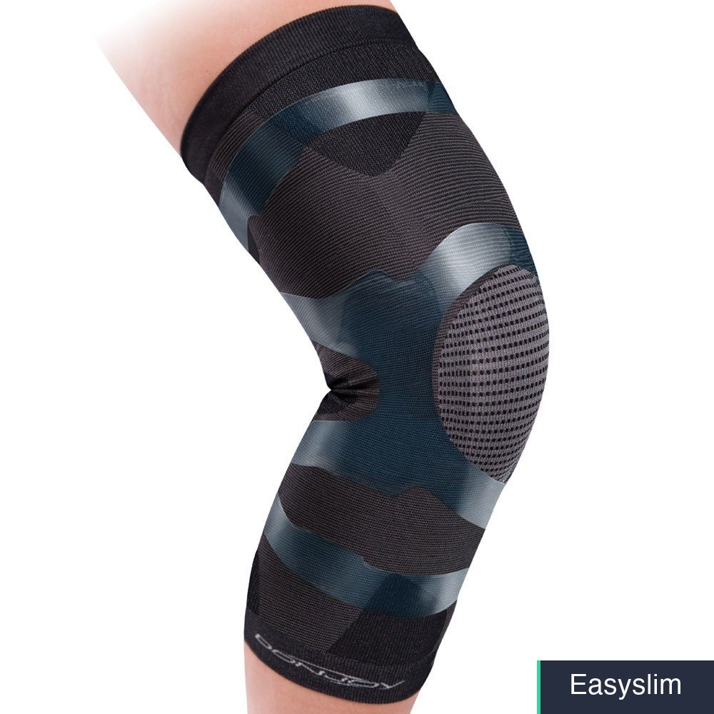 Knee Compression Sleeve Small Left Silicone Reinforced Knit Zoned