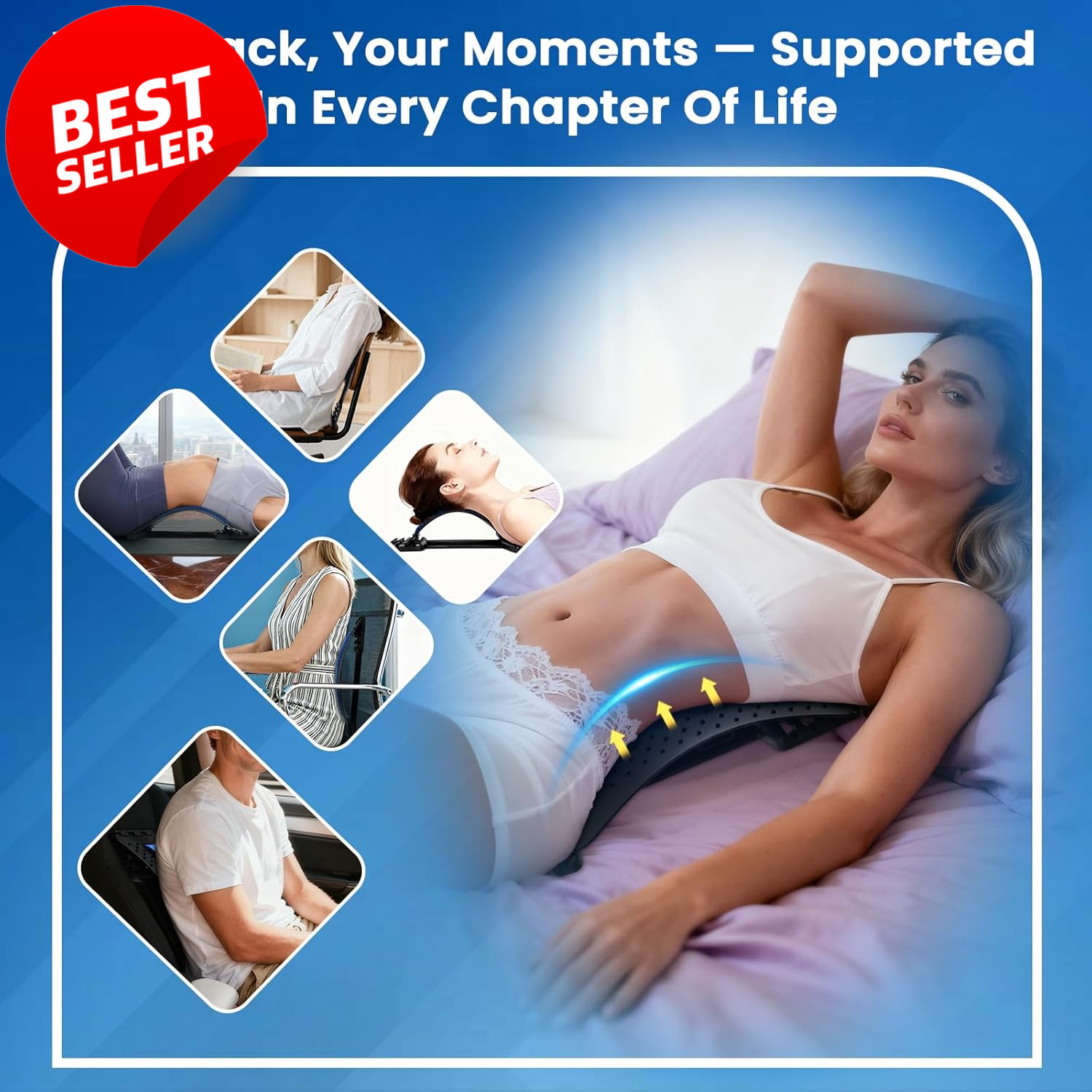 Back Stretcher 4 Level Adjustable Lumbar Spine Pain Relief – US