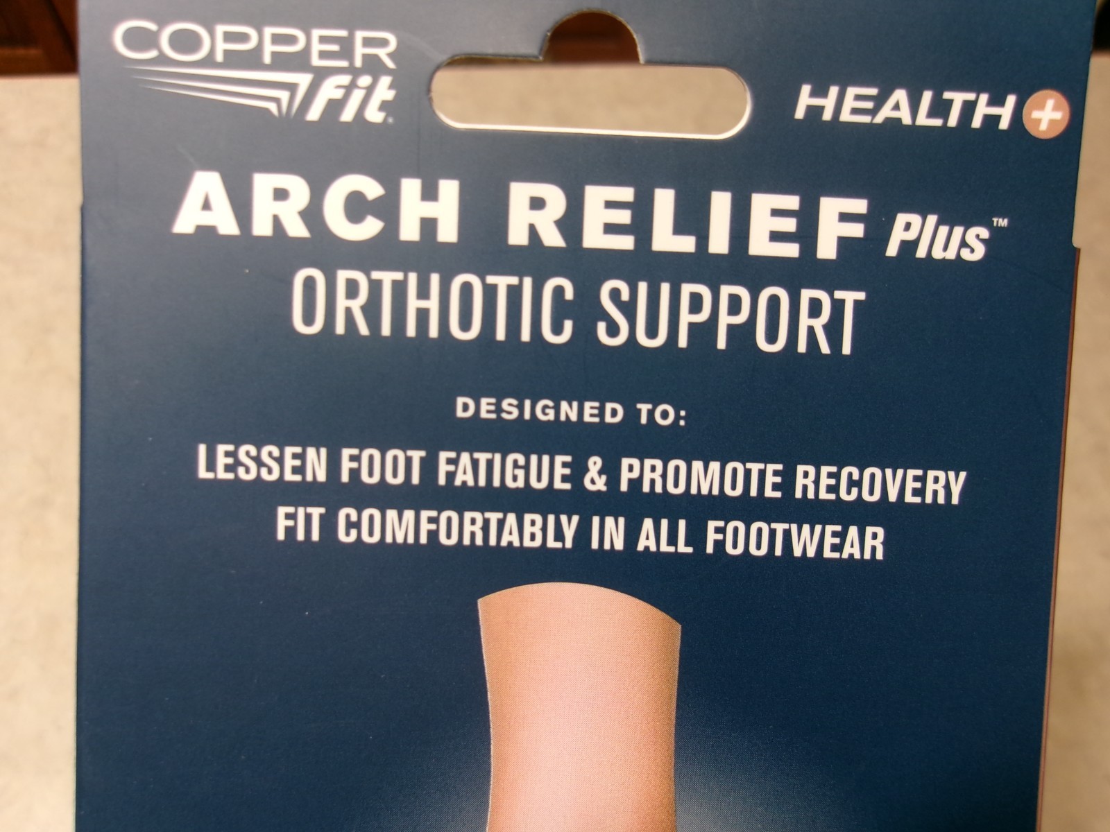 Copper Fit Health Unisex Arch Relief Plus with Built-In Orthotic Support